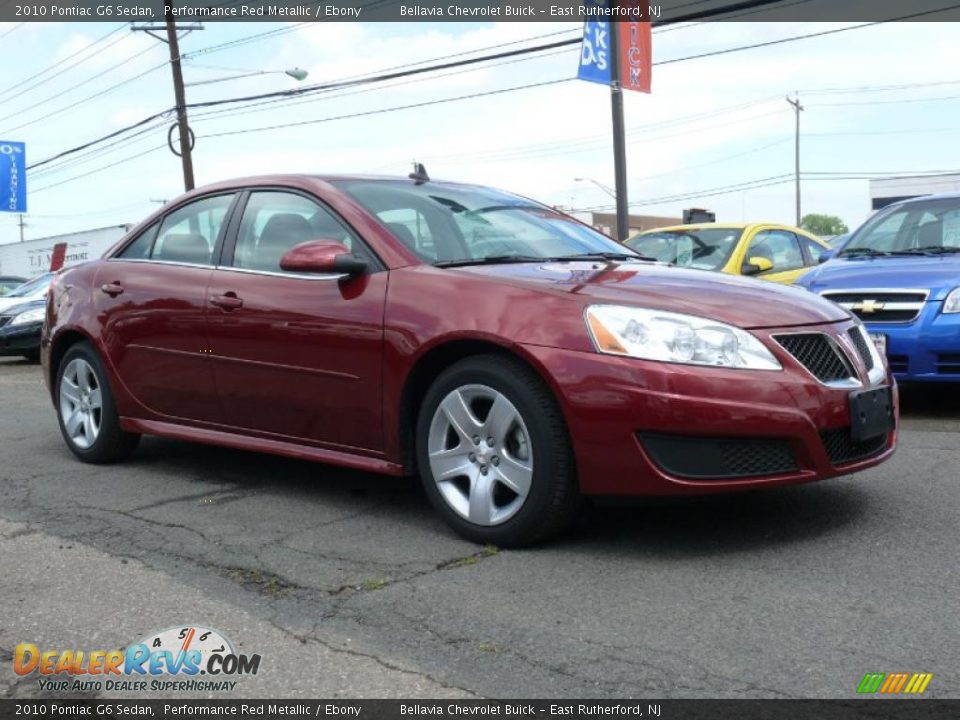 2010 Pontiac G6 Sedan Performance Red Metallic / Ebony Photo #3