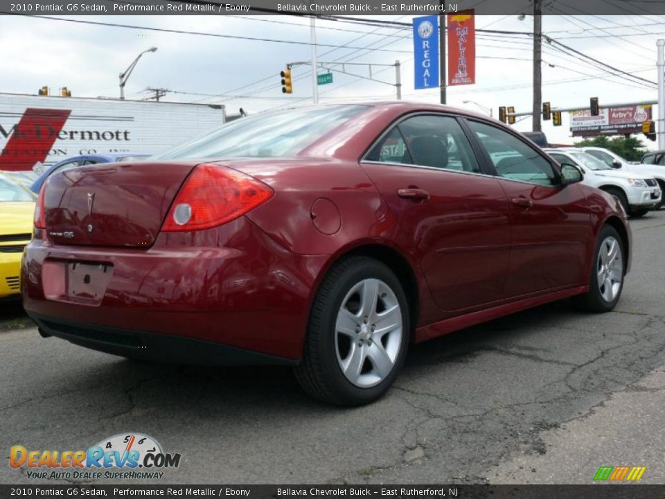 2010 Pontiac G6 Sedan Performance Red Metallic / Ebony Photo #4
