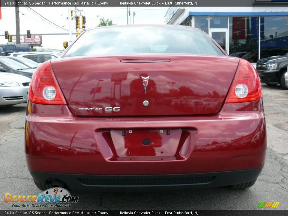 2010 Pontiac G6 Sedan Performance Red Metallic / Ebony Photo #5