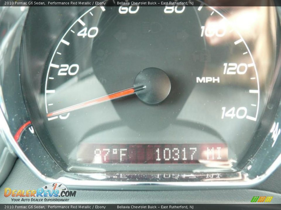 2010 Pontiac G6 Sedan Performance Red Metallic / Ebony Photo #11