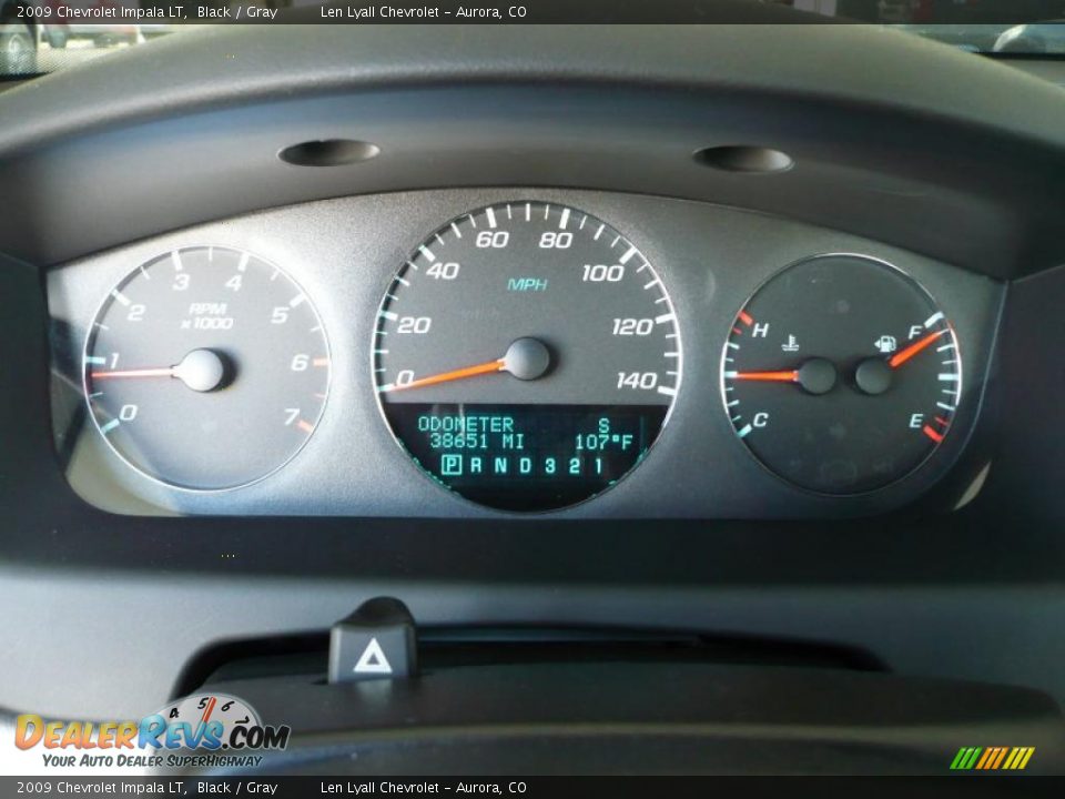 2009 Chevrolet Impala LT Black / Gray Photo #26