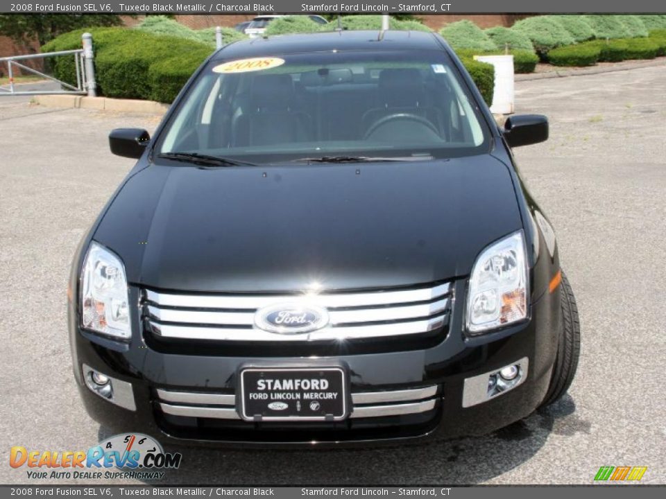 2008 Ford Fusion SEL V6 Tuxedo Black Metallic / Charcoal Black Photo #2