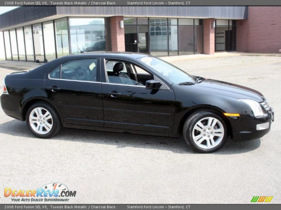 2008 Ford Fusion SEL V6 Tuxedo Black Metallic / Charcoal Black Photo #5