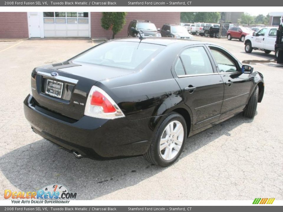 2008 Ford Fusion SEL V6 Tuxedo Black Metallic / Charcoal Black Photo #7