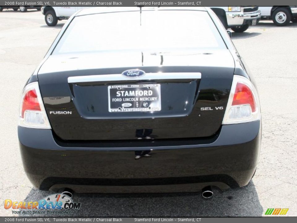 2008 Ford Fusion SEL V6 Tuxedo Black Metallic / Charcoal Black Photo #8