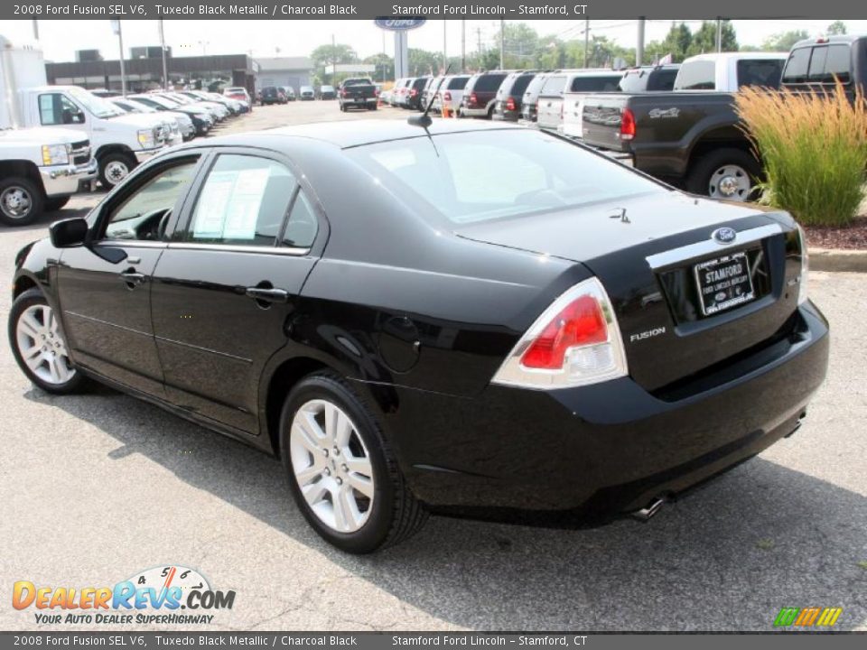 2008 Ford Fusion SEL V6 Tuxedo Black Metallic / Charcoal Black Photo #10