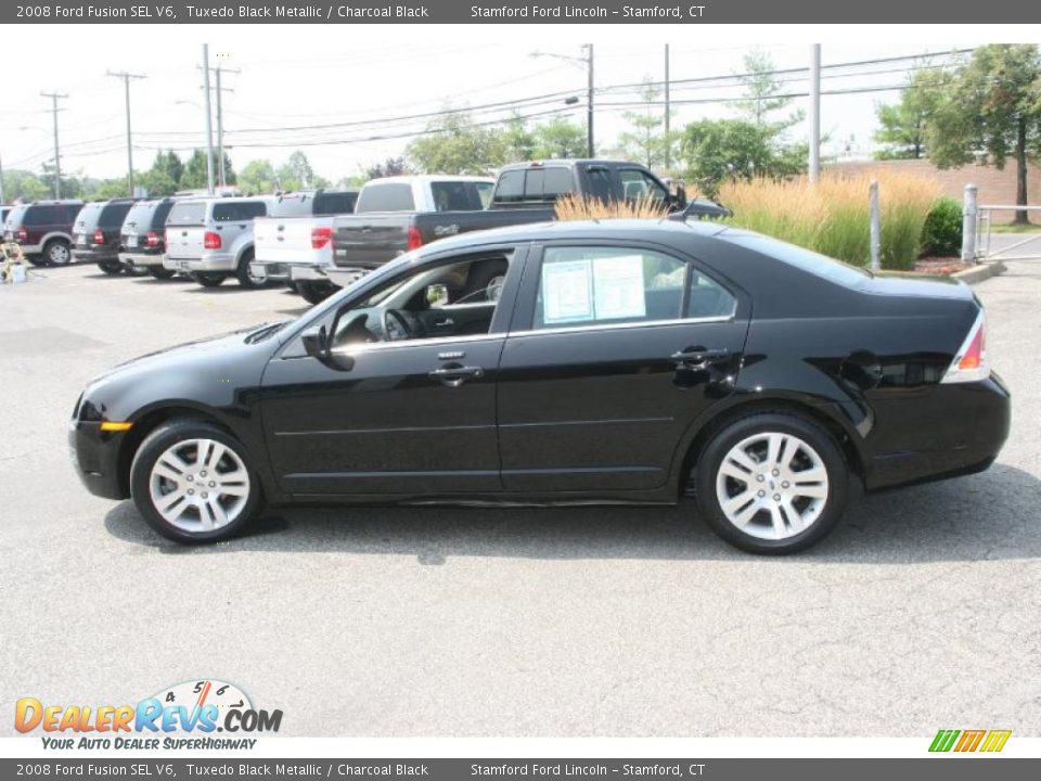 2008 Ford Fusion SEL V6 Tuxedo Black Metallic / Charcoal Black Photo #11