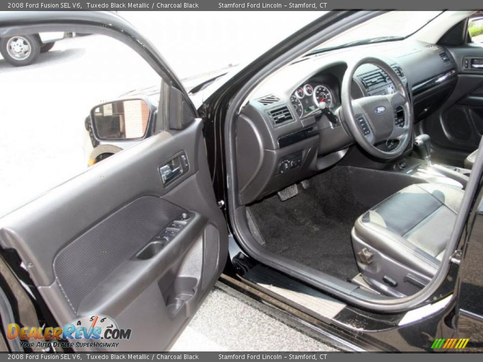 2008 Ford Fusion SEL V6 Tuxedo Black Metallic / Charcoal Black Photo #12