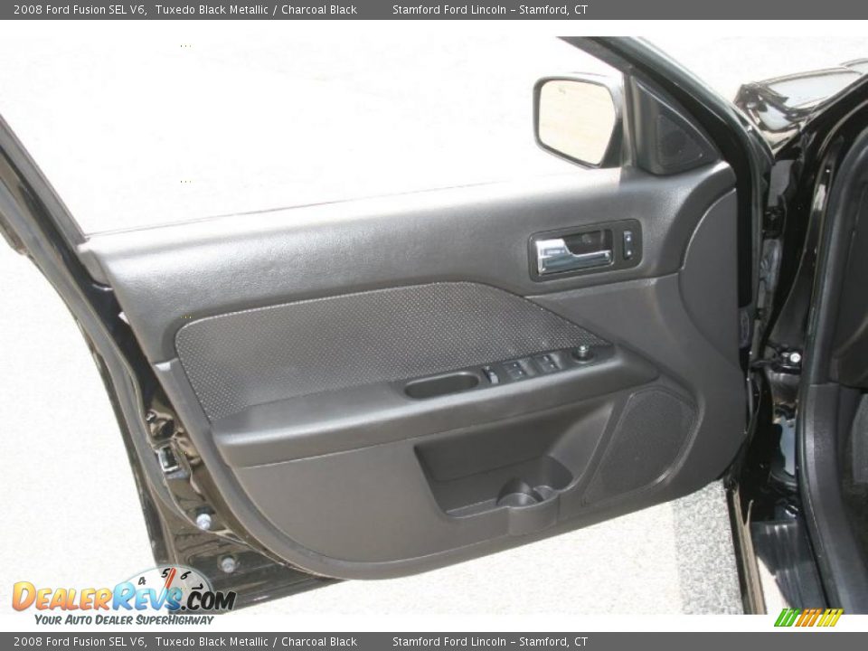 2008 Ford Fusion SEL V6 Tuxedo Black Metallic / Charcoal Black Photo #13