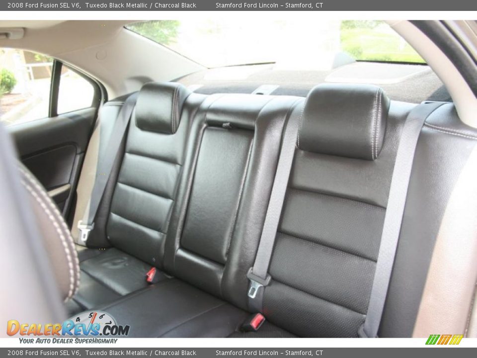 2008 Ford Fusion SEL V6 Tuxedo Black Metallic / Charcoal Black Photo #15