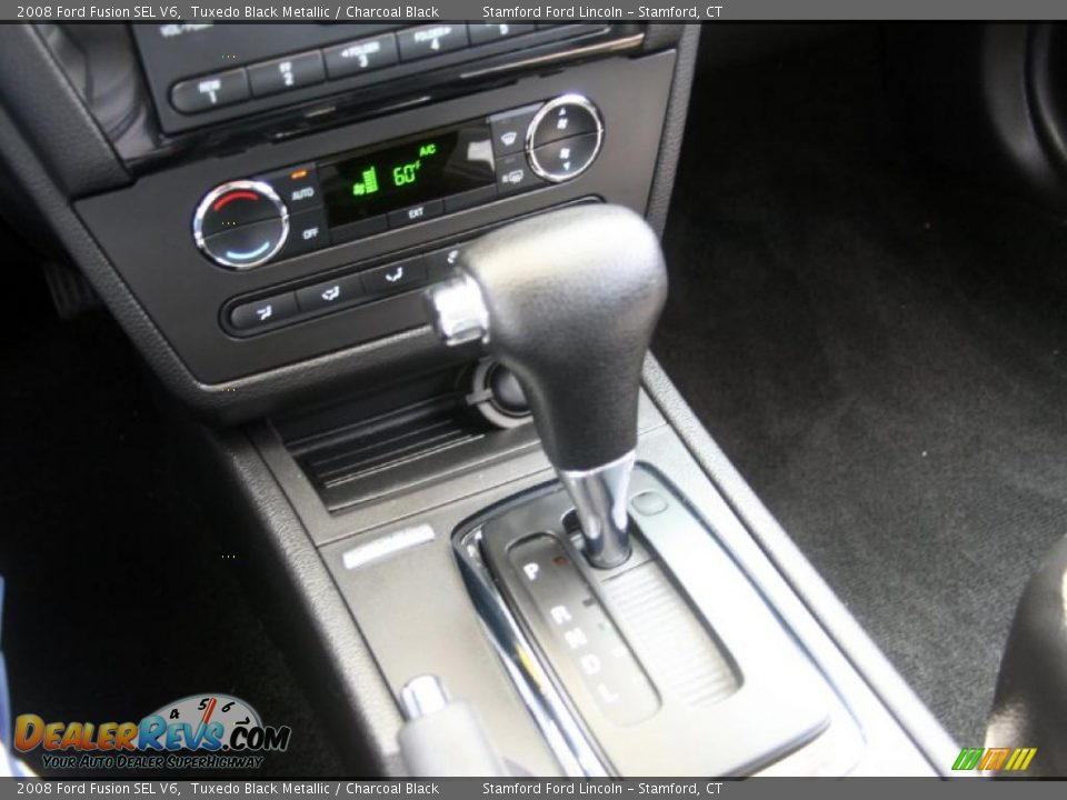 2008 Ford Fusion SEL V6 Tuxedo Black Metallic / Charcoal Black Photo #17