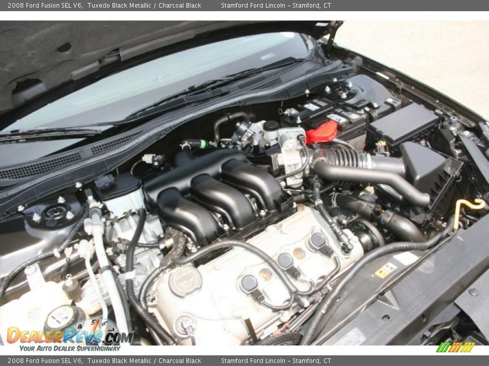 2008 Ford Fusion SEL V6 Tuxedo Black Metallic / Charcoal Black Photo #19