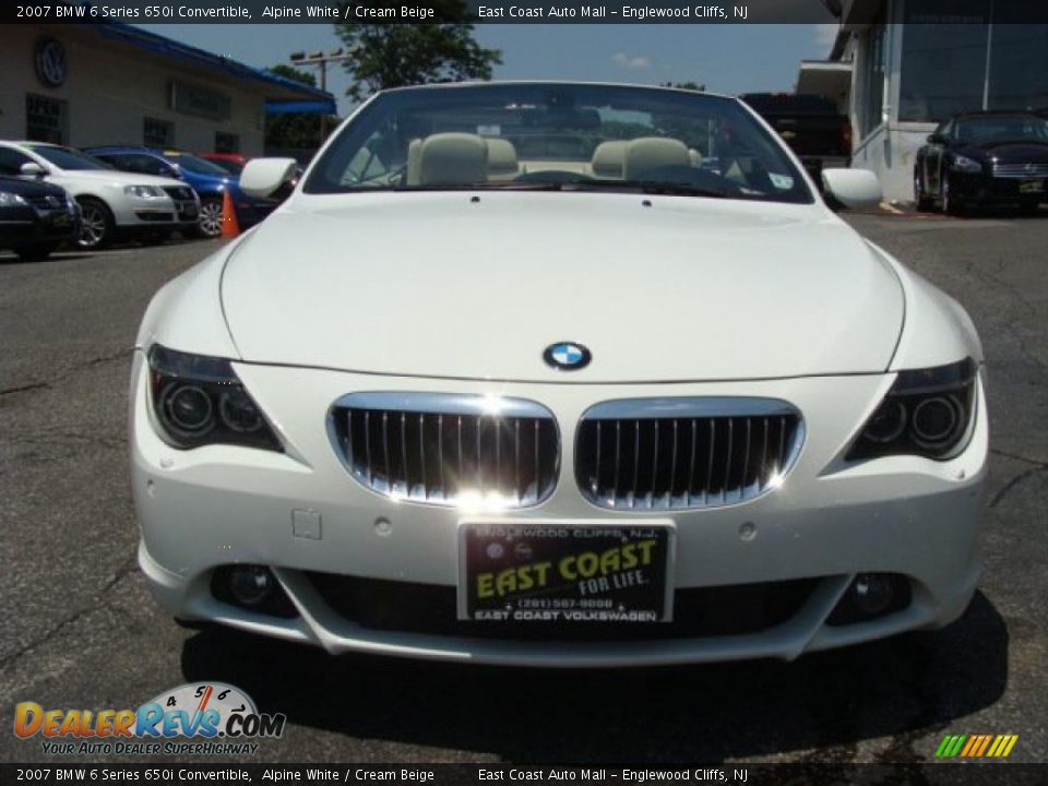 2007 BMW 6 Series 650i Convertible Alpine White / Cream Beige Photo #3