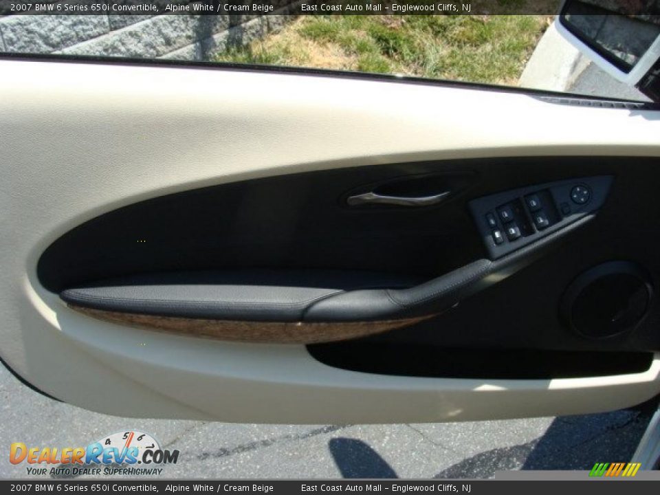 2007 BMW 6 Series 650i Convertible Alpine White / Cream Beige Photo #7