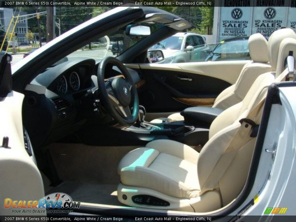2007 BMW 6 Series 650i Convertible Alpine White / Cream Beige Photo #8