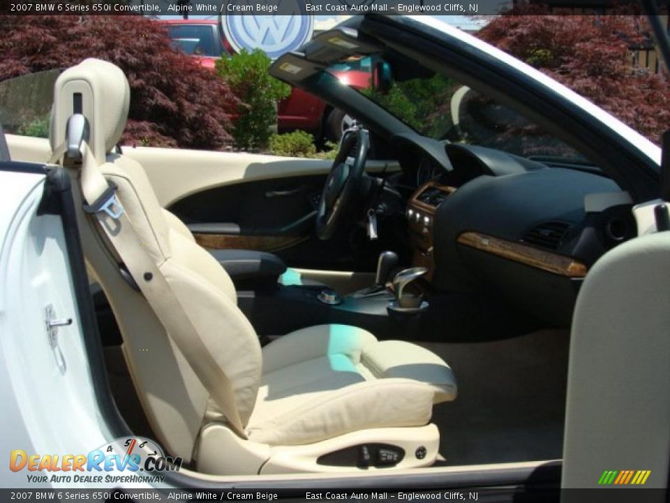2007 BMW 6 Series 650i Convertible Alpine White / Cream Beige Photo #9
