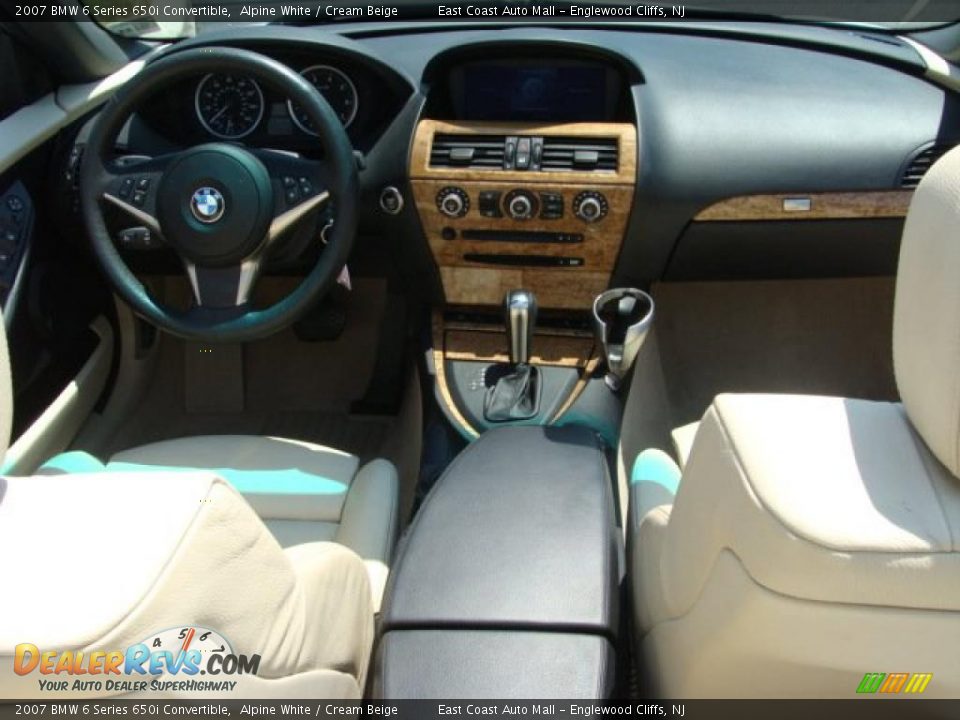 2007 BMW 6 Series 650i Convertible Alpine White / Cream Beige Photo #10