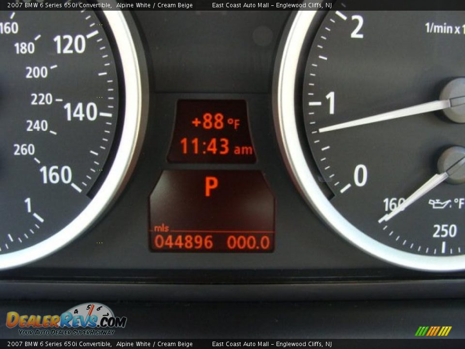2007 BMW 6 Series 650i Convertible Alpine White / Cream Beige Photo #11
