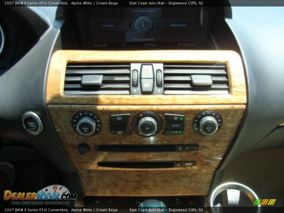 2007 BMW 6 Series 650i Convertible Alpine White / Cream Beige Photo #12