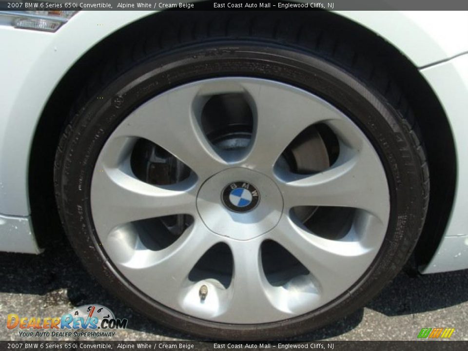 2007 BMW 6 Series 650i Convertible Alpine White / Cream Beige Photo #15