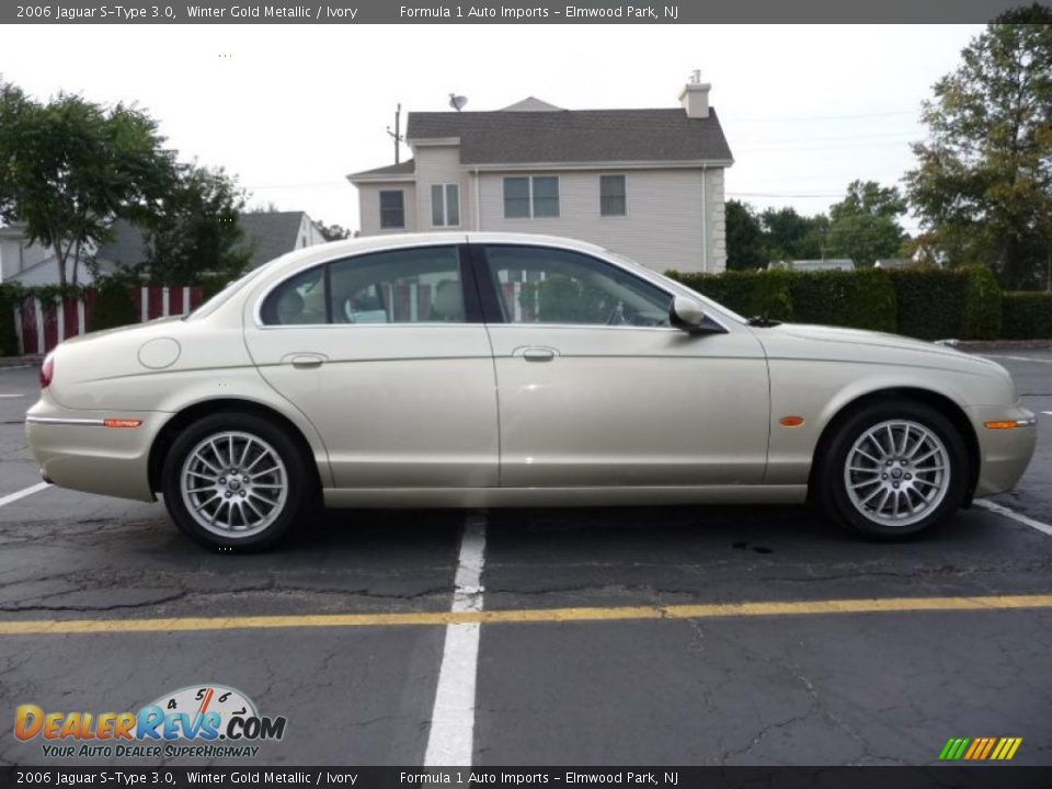 2006 Jaguar S-Type 3.0 Winter Gold Metallic / Ivory Photo #12