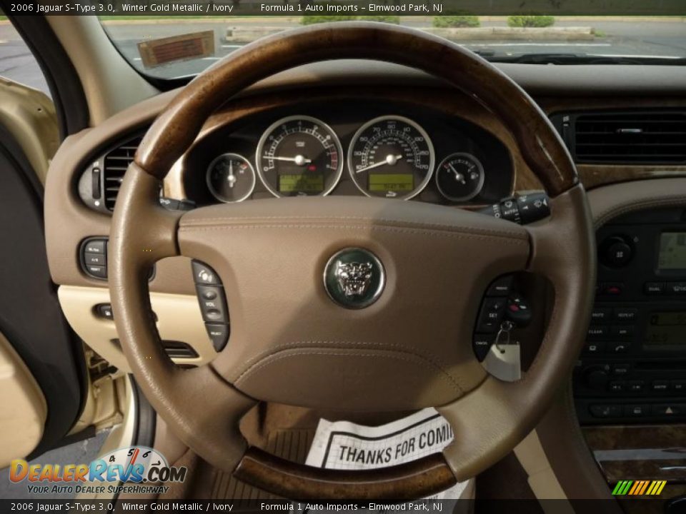 2006 Jaguar S-Type 3.0 Winter Gold Metallic / Ivory Photo #13