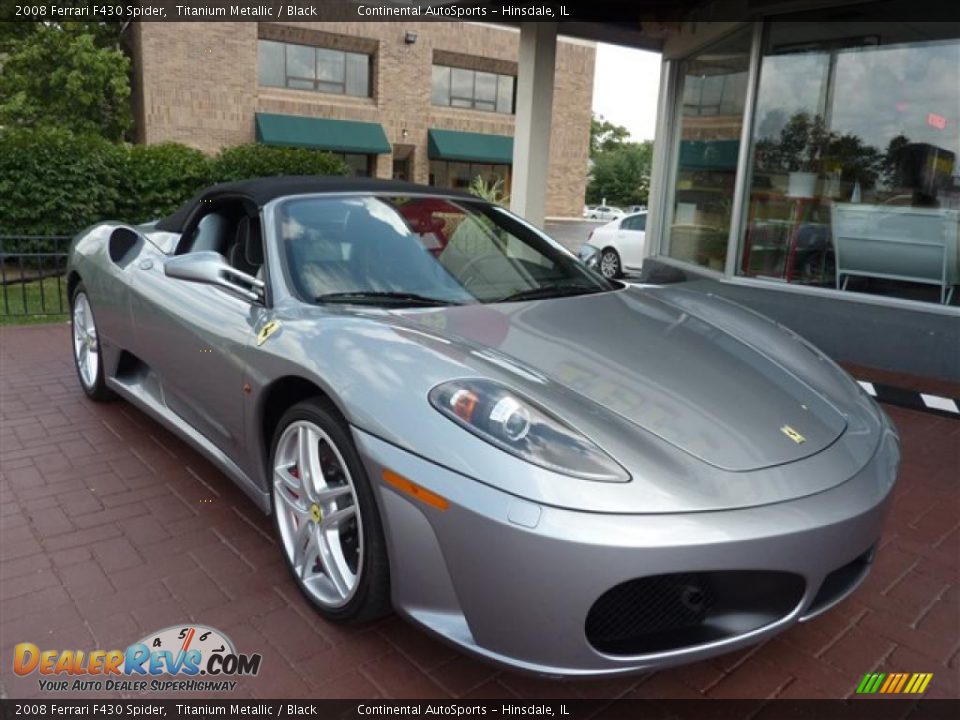 2008 Ferrari F430 Spider Titanium Metallic / Black Photo #7