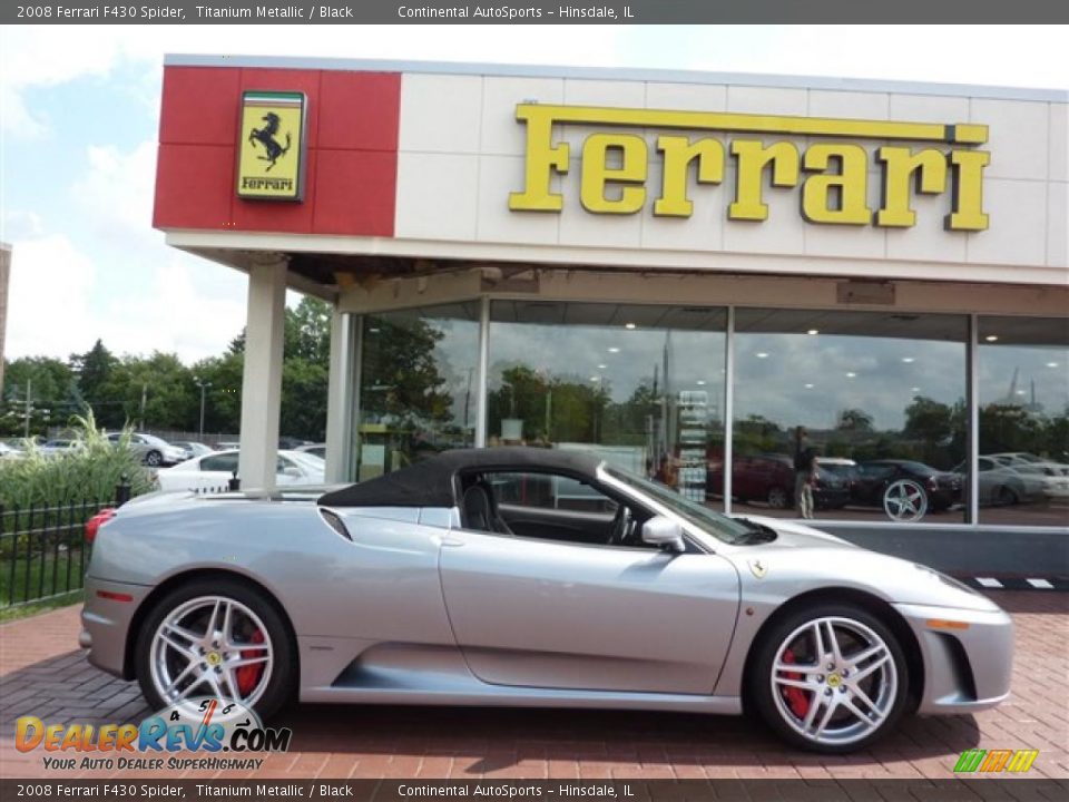 2008 Ferrari F430 Spider Titanium Metallic / Black Photo #8
