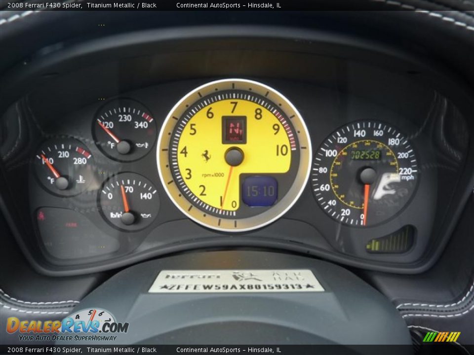 2008 Ferrari F430 Spider Titanium Metallic / Black Photo #25