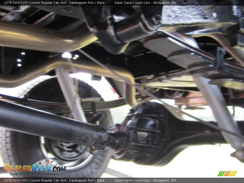 1978 Ford F150 Custom Regular Cab 4x4 Candyapple Red / Black Photo #13