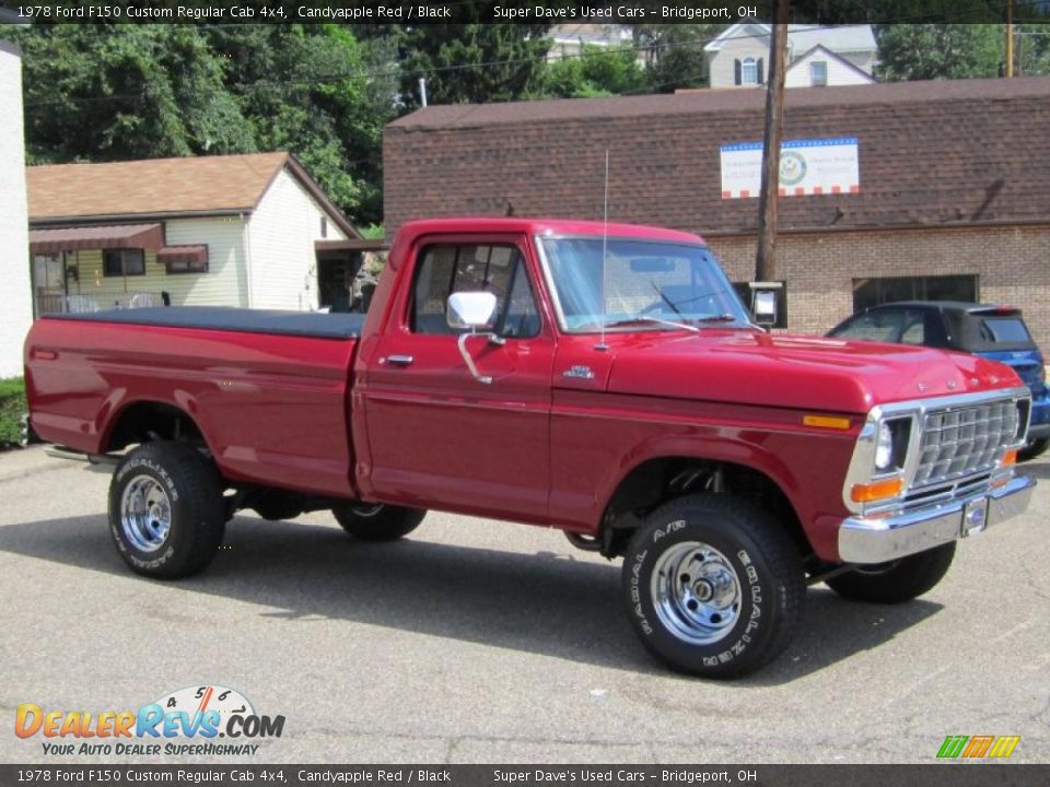 Candyapple Red 1978 Ford F150 Custom Regular Cab 4x4 Photo #21