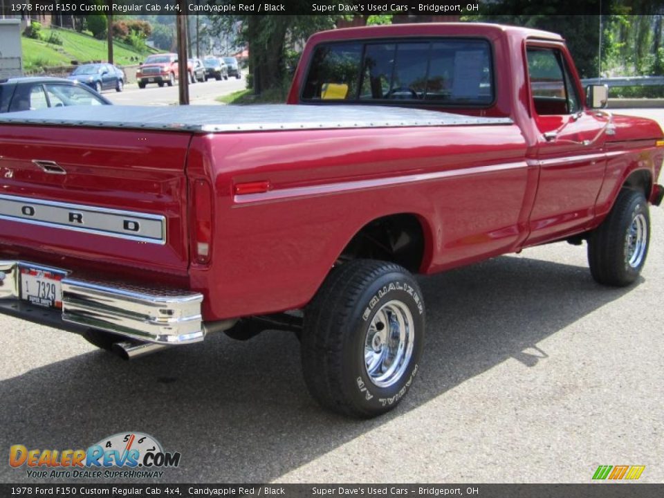 1978 Ford F150 Custom Regular Cab 4x4 Candyapple Red / Black Photo #23