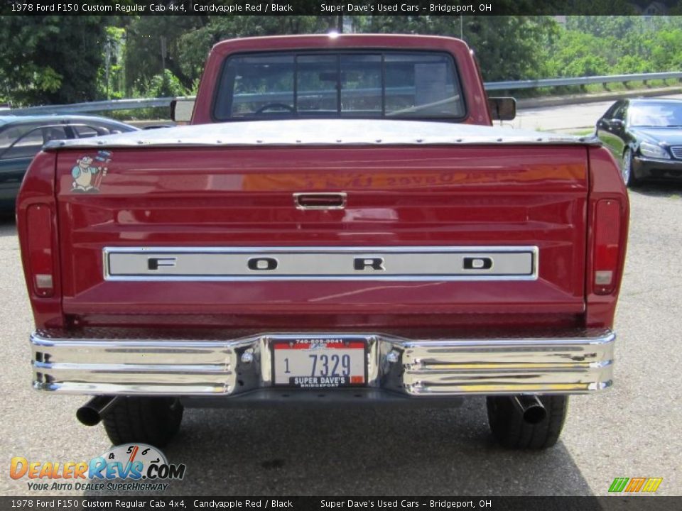 1978 Ford F150 Custom Regular Cab 4x4 Candyapple Red / Black Photo #24