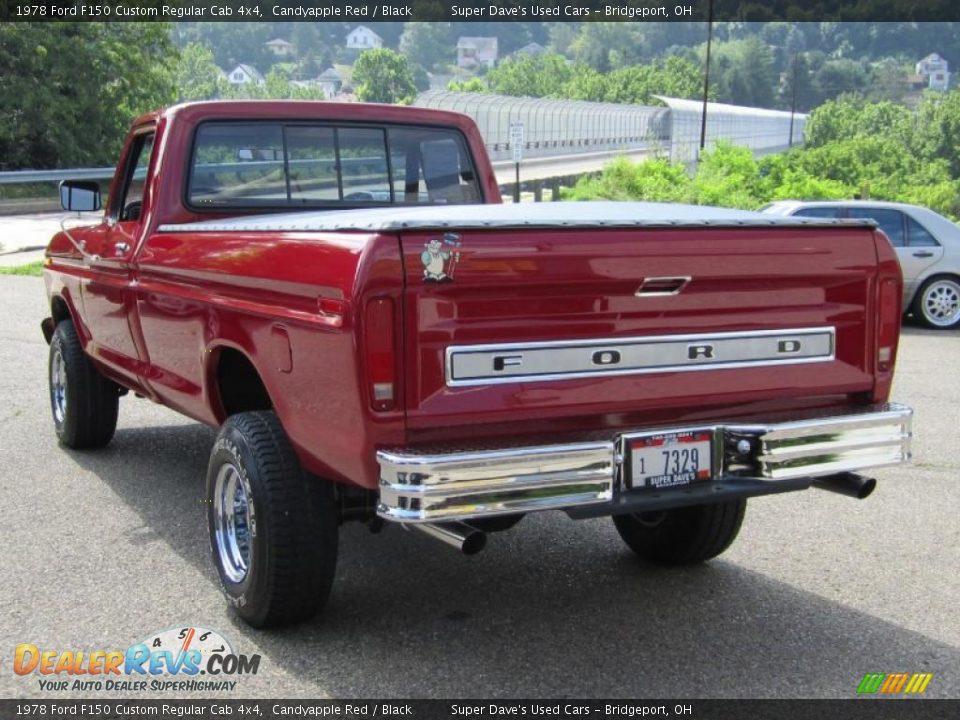 1978 Ford F150 Custom Regular Cab 4x4 Candyapple Red / Black Photo #25