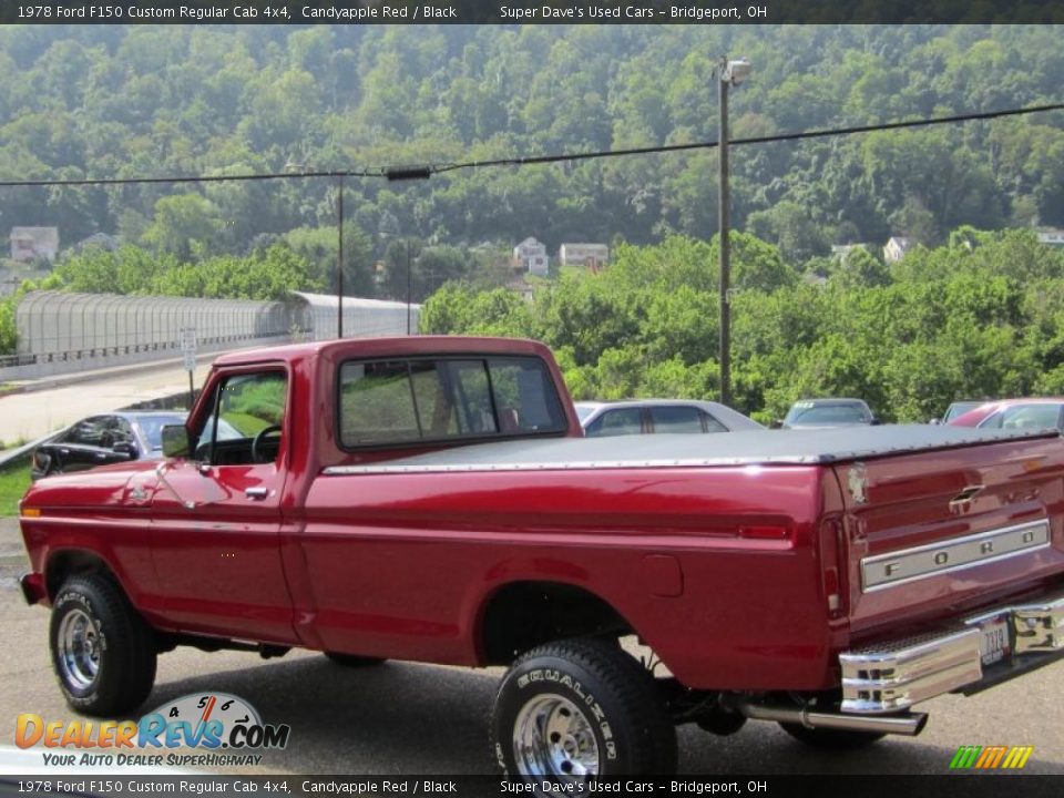 1978 Ford F150 Custom Regular Cab 4x4 Candyapple Red / Black Photo #26