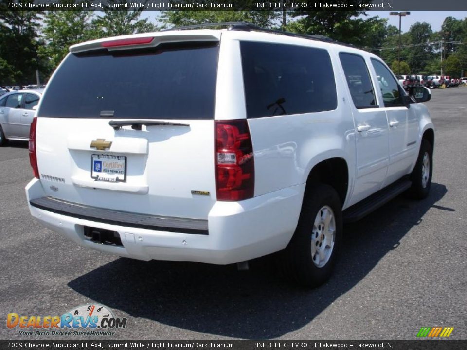 2009 Chevrolet Suburban LT 4x4 Summit White / Light Titanium/Dark Titanium Photo #4