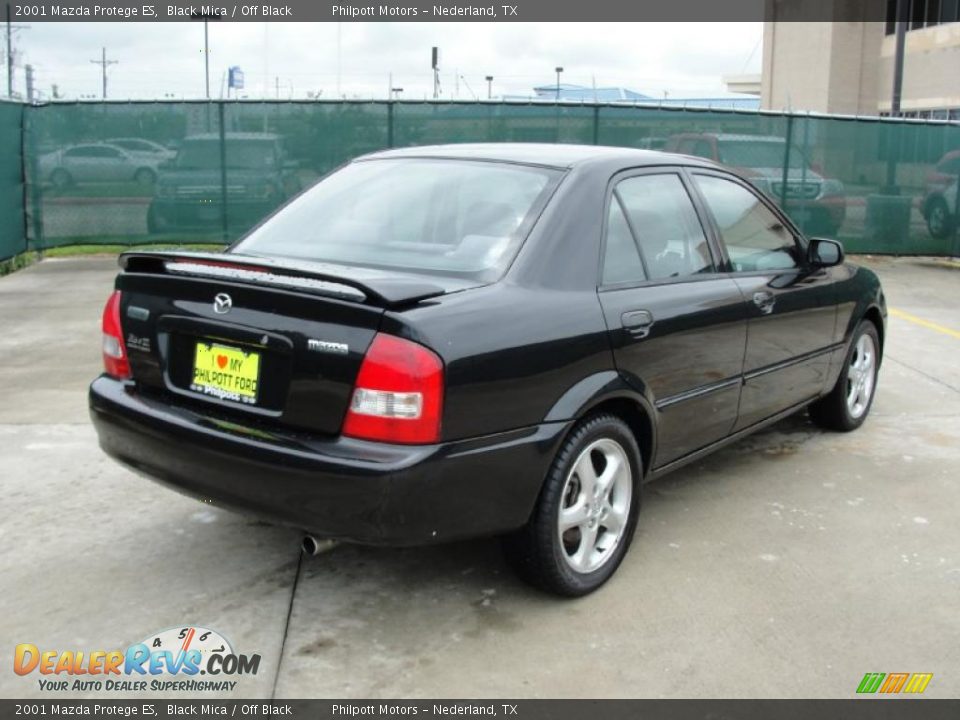 2001 Mazda Protege ES Black Mica / Off Black Photo #3