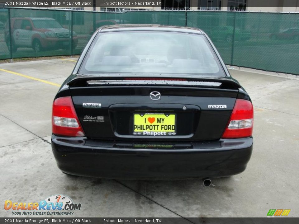 2001 Mazda Protege ES Black Mica / Off Black Photo #4