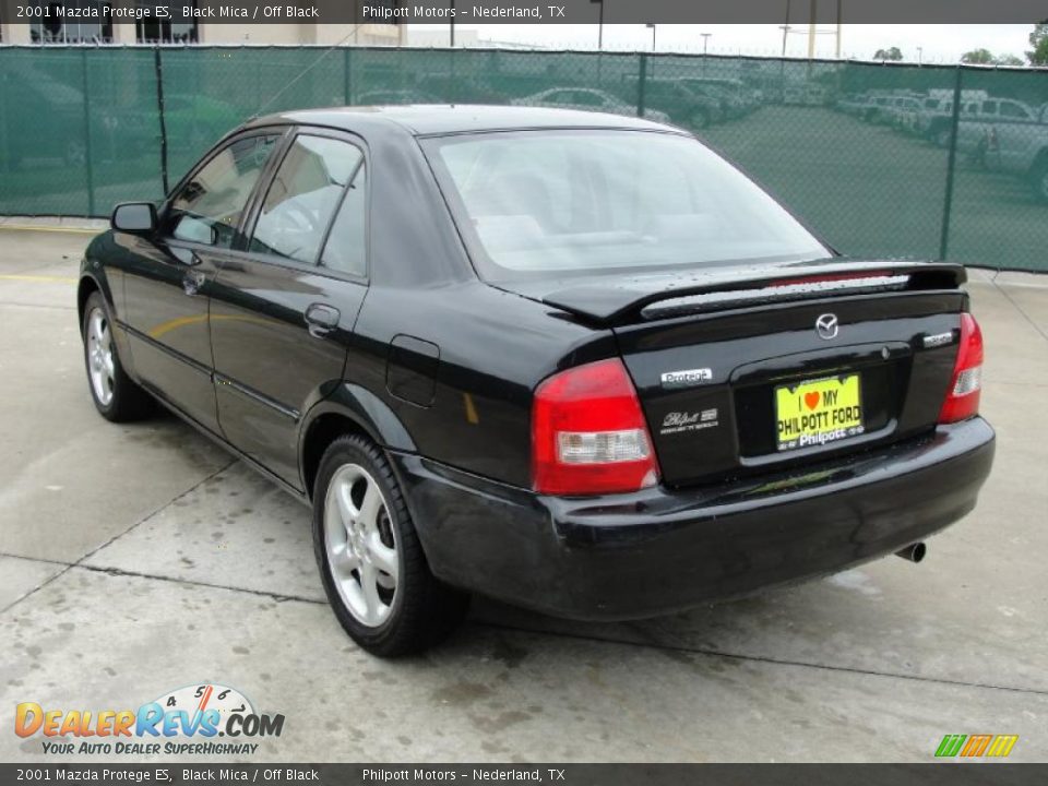 2001 Mazda Protege ES Black Mica / Off Black Photo #5