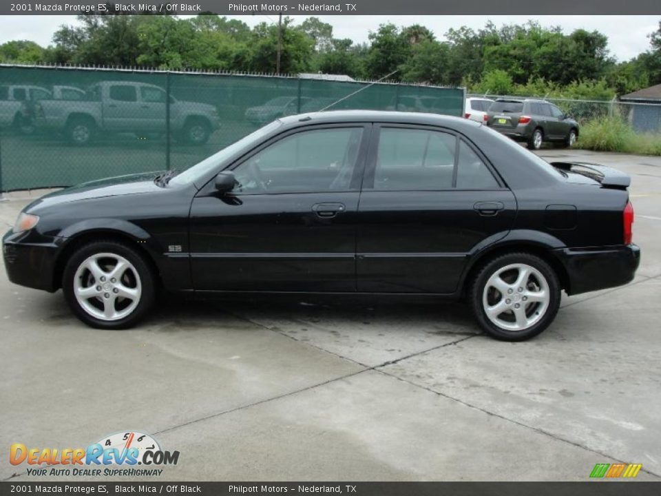 2001 Mazda Protege ES Black Mica / Off Black Photo #6