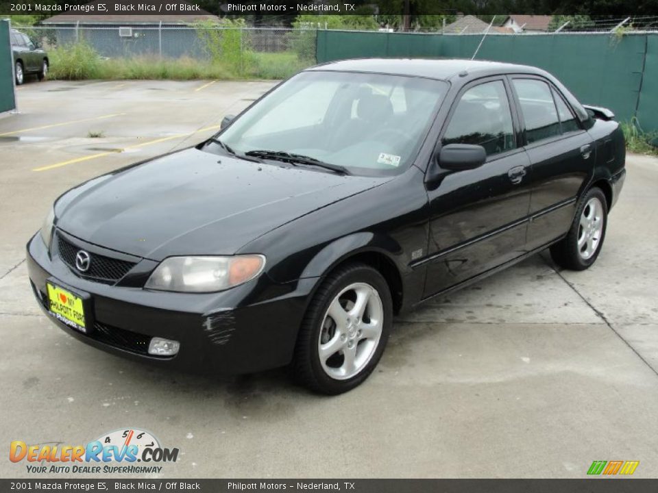 2001 Mazda Protege ES Black Mica / Off Black Photo #7