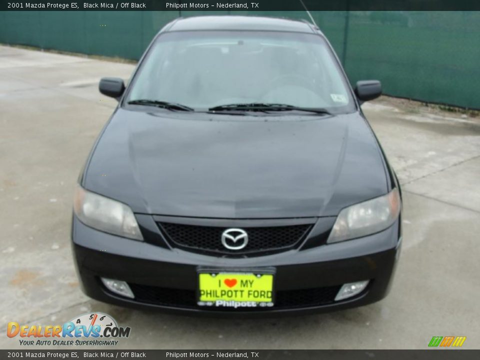 2001 Mazda Protege ES Black Mica / Off Black Photo #8