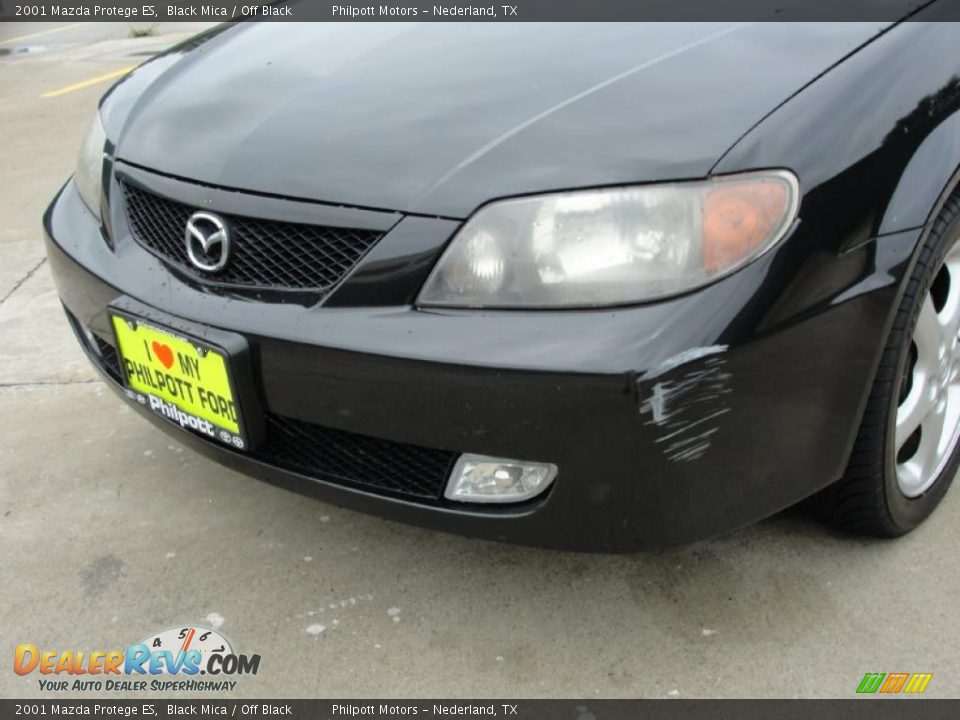 2001 Mazda Protege ES Black Mica / Off Black Photo #12