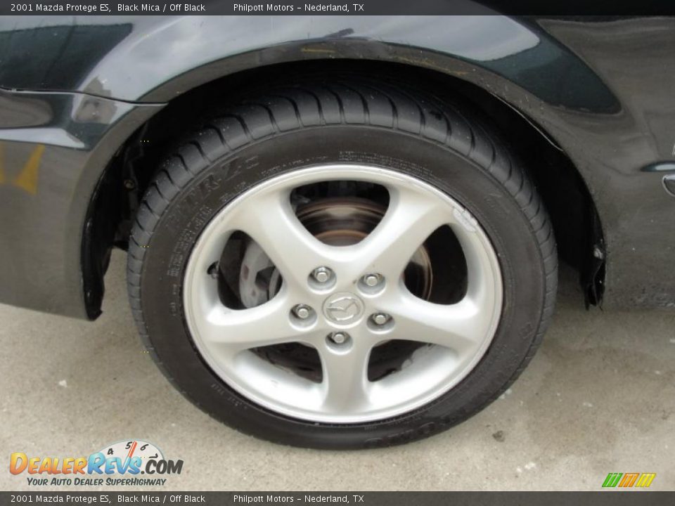 2001 Mazda Protege ES Black Mica / Off Black Photo #13