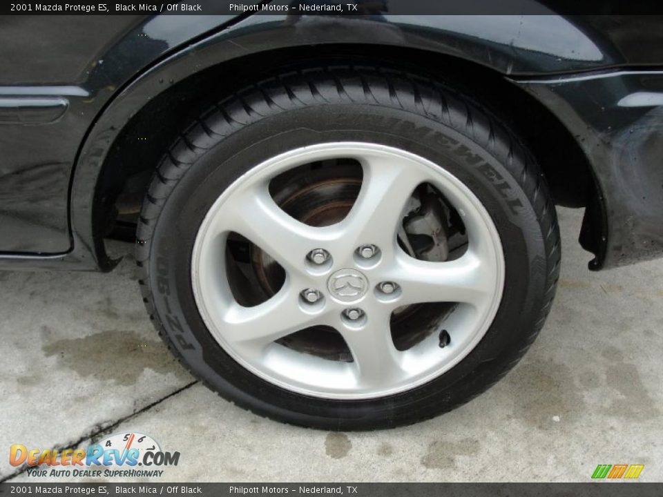 2001 Mazda Protege ES Black Mica / Off Black Photo #14