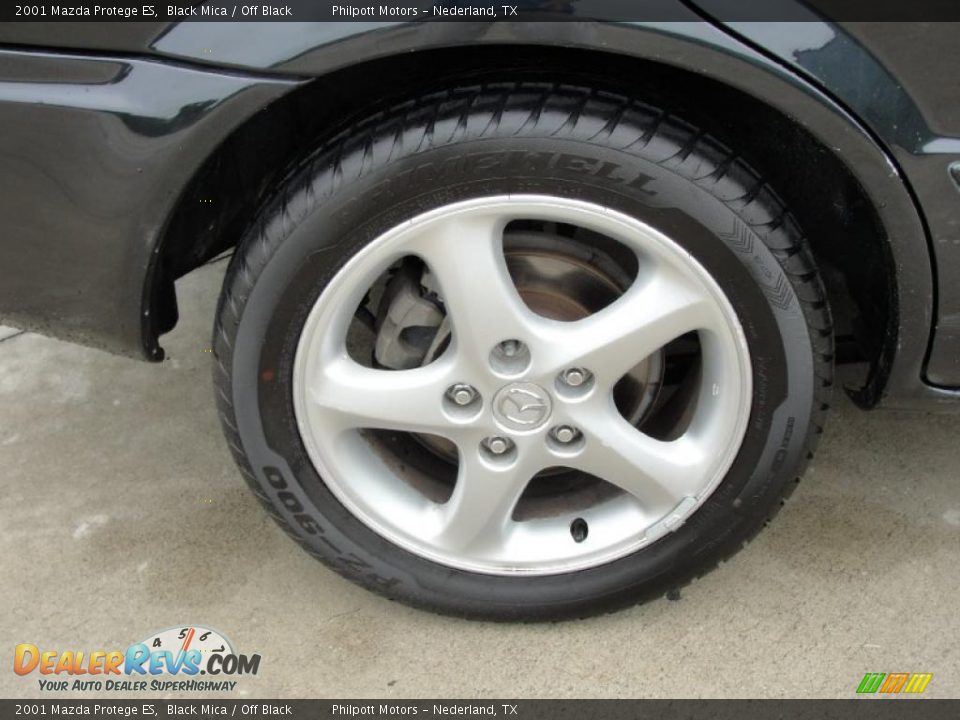 2001 Mazda Protege ES Black Mica / Off Black Photo #15