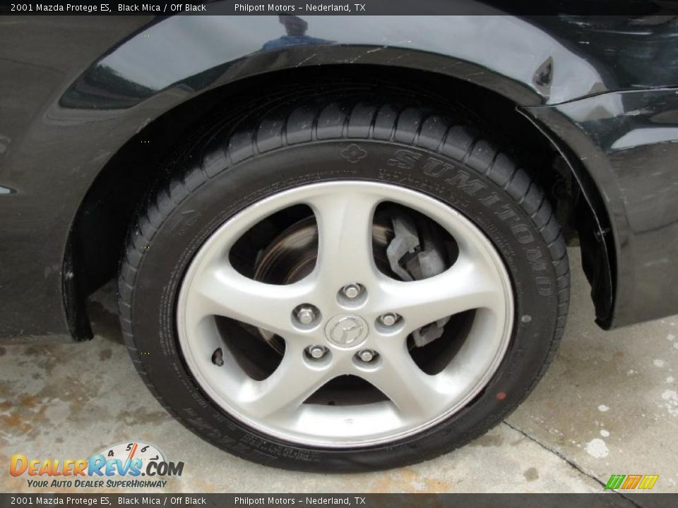2001 Mazda Protege ES Black Mica / Off Black Photo #16