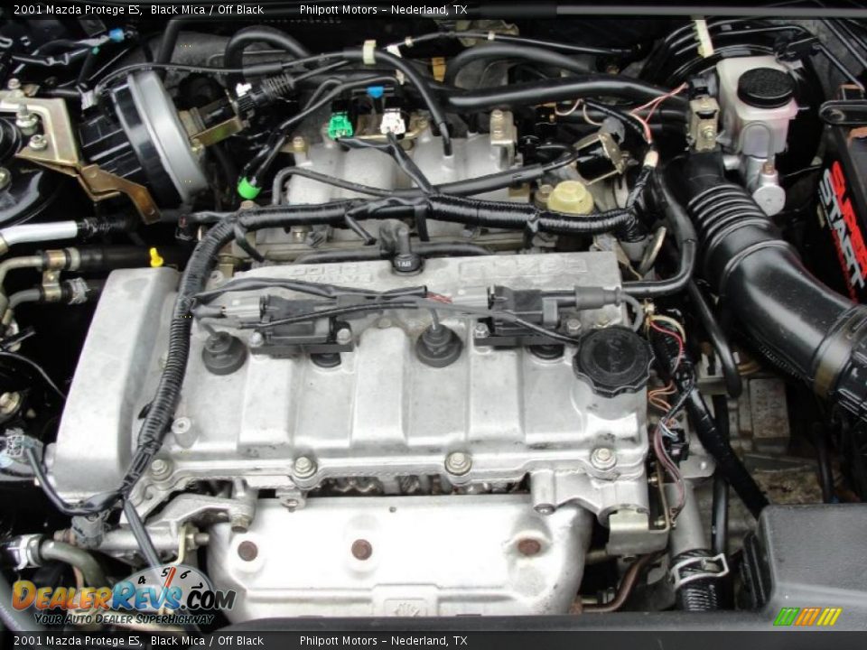 2001 Mazda Protege ES Black Mica / Off Black Photo #21