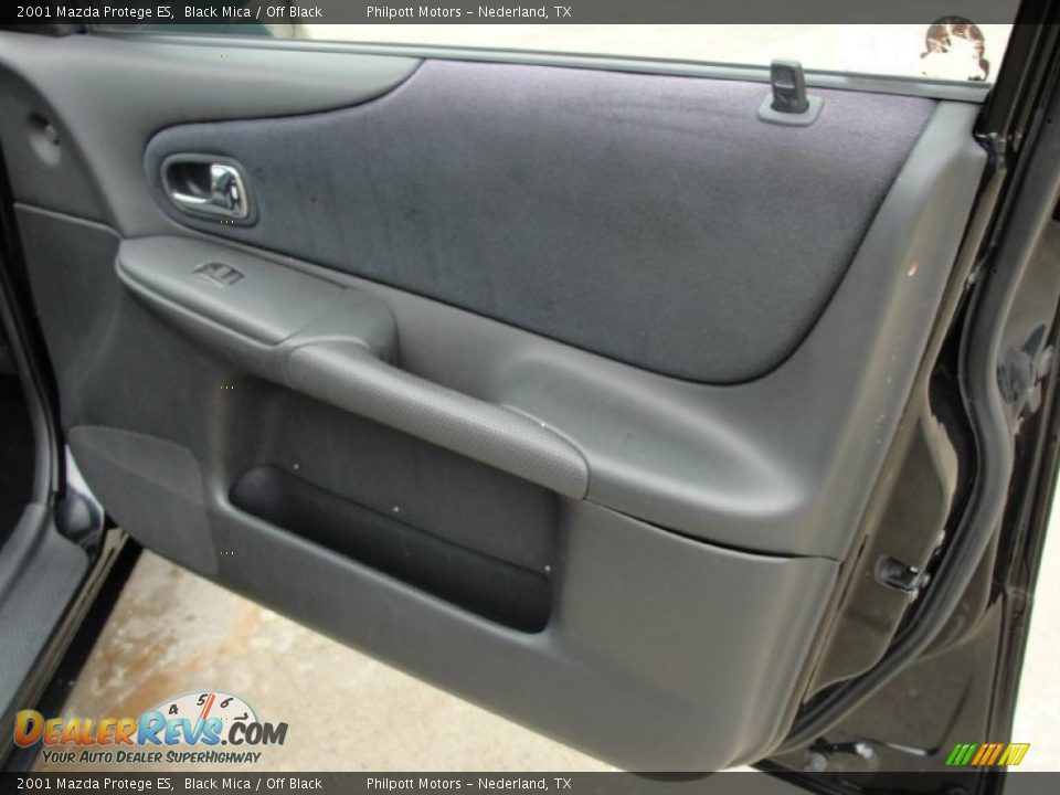 2001 Mazda Protege ES Black Mica / Off Black Photo #22