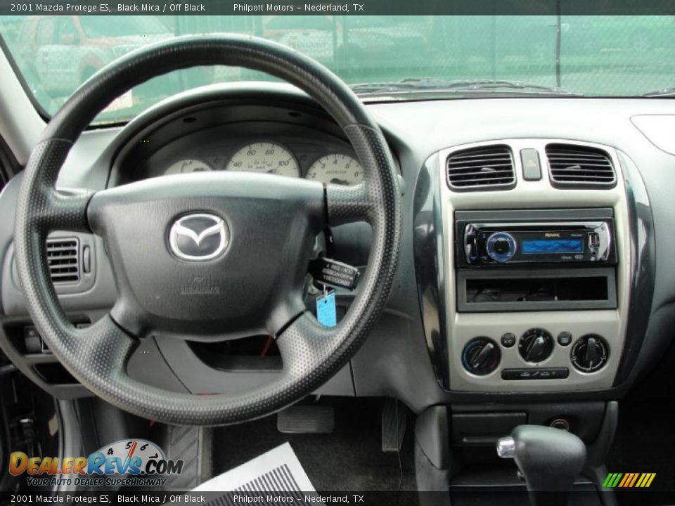 2001 Mazda Protege ES Black Mica / Off Black Photo #34